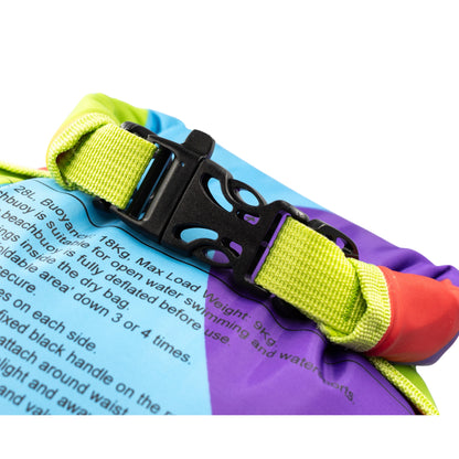 tow float, float, swimming float, float for open water swimming, paddleboard accessories, sea swimming float, cold water swimming, kayak accessories, dry bag, wild swimming float, swimming buoy, built in safety whistle